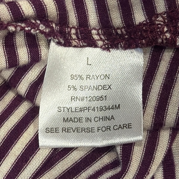 Large Purple and White Striped Long Sleeve - Picture 7 of 8